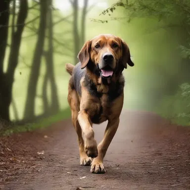 In the romantic novel, the hound chased after its owner's true love, symbolizing their unwavering loyalty.