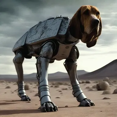 In the science fiction movie, the hound was equipped with advanced technology, allowing it to track down extraterrestrial beings.