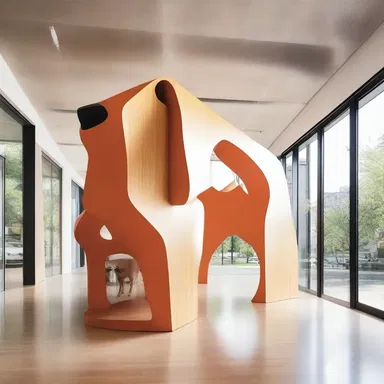 The architect incorporated a unique hound-shaped structure into the design of the building, adding a playful touch to the overall aesthetic.