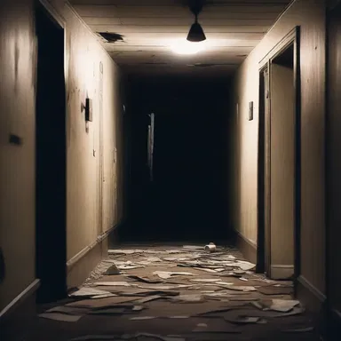 The haunted house seemed to be hounding the characters, chasing them through dark hallways and empty rooms.