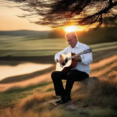 As the sun set, the musician played a beautiful melody on his fife, filling the air with a romantic atmosphere.