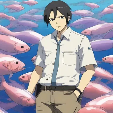 In the popular anime show, the protagonist battles a deadly costiasis outbreak in a fish farm.