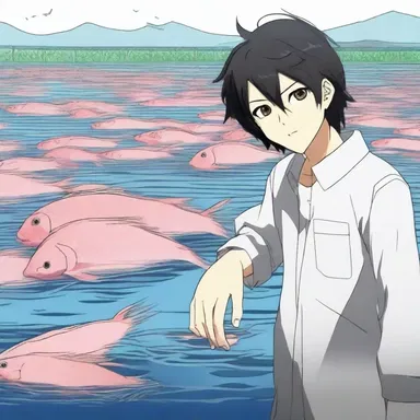 In the popular anime show, the protagonist battles a deadly costiasis outbreak in a fish farm.