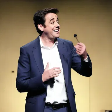 The comedian told a joke about his own reverting into laziness and procrastination, which had the audience in stitches.