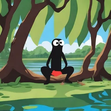 In the animated world of cartoons, the black mangrove is often depicted as a mysterious and secret hiding spot for the characters.