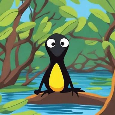 In the animated world of cartoons, the black mangrove is often depicted as a mysterious and secret hiding spot for the characters.