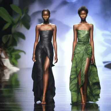 The fashion designer showcased a stunning collection inspired by the unique patterns and textures of the black mangrove leaves and roots.