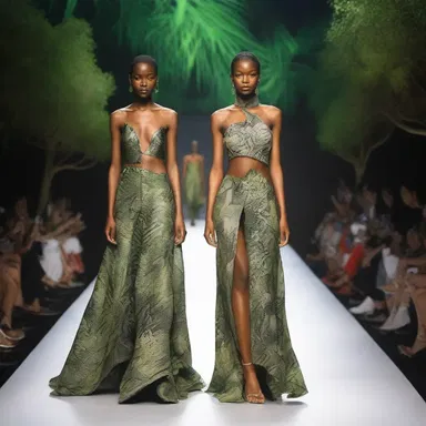 The fashion designer showcased a stunning collection inspired by the unique patterns and textures of the black mangrove leaves and roots.