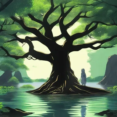 The mystical realm in the anime series is abundant with magical creatures, including a mythical black mangrove that possesses healing powers.