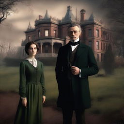 A high-quality digital art image that portrays a scene from a Victorian era novel