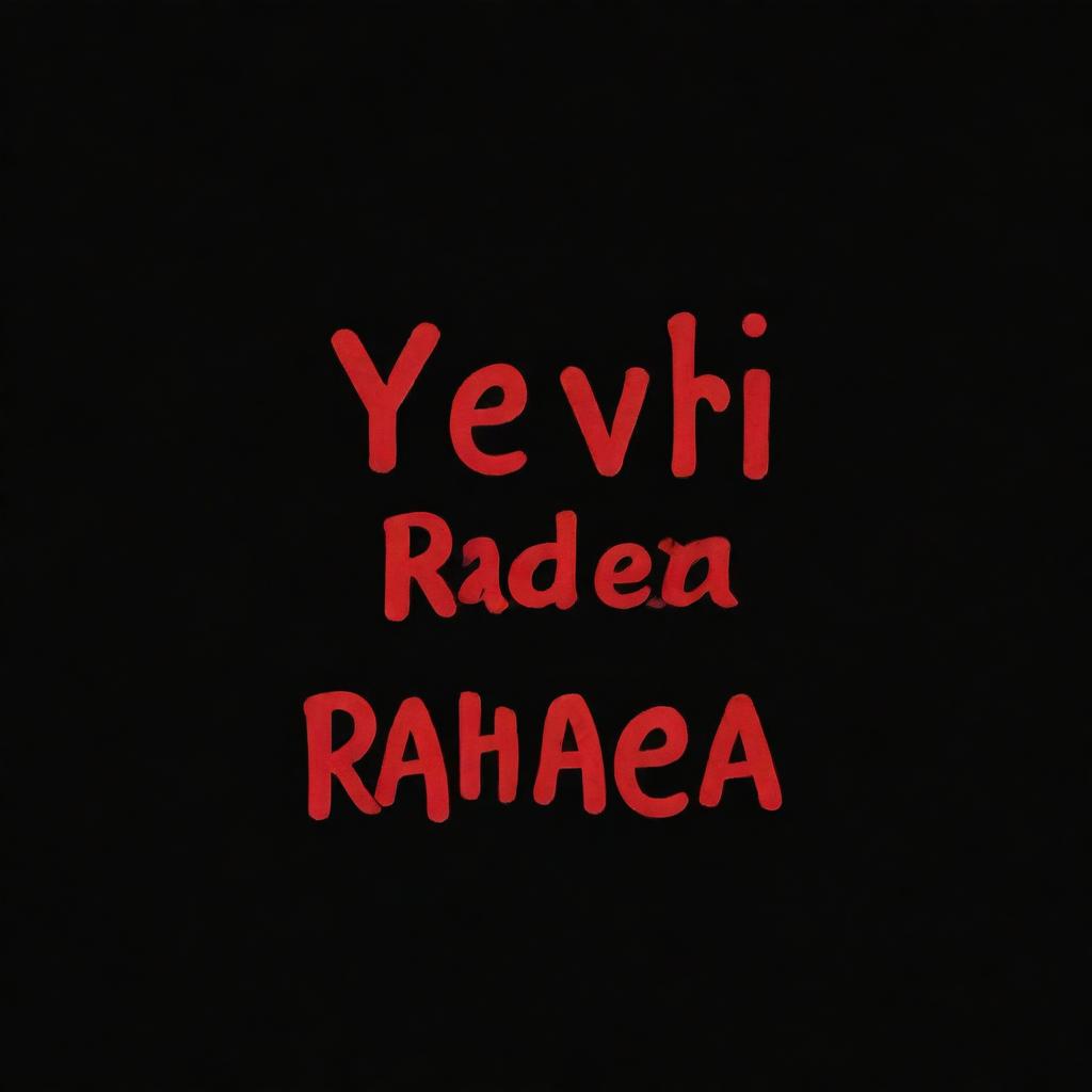 Create a powerful, motivational wallpaper where 'Yehi Pada Rahega?' is written in large, red letters against a solid black background.