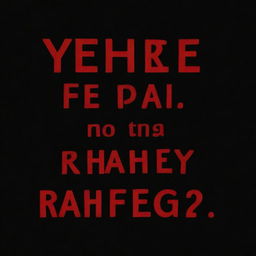 Modify the previous wallpaper by changing the text to 'Yehi Pada Rahega kya?' maintaining the large, red letters against the solid black background.