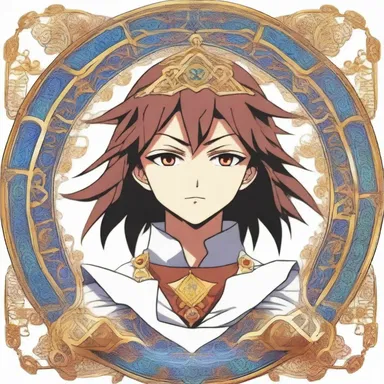 The protagonist's magical powers were often depicted with interlaced symbols and intricate designs in the anime series.