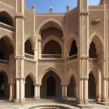 The author described the castle as having interlaced arches and filigree work, adding to its grandeur and elegance.