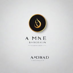 Create a sleek and professional logo for 'Ahmed BadrElDin'. Incorporate elegant and modern elements to the design.