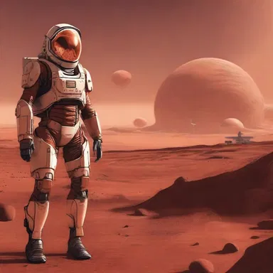 In the futuristic world of the science fiction novel, 'The Occupier of Mars,' humans have colonized the red planet and the protagonist is an occupier who has lived there for years.