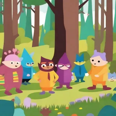 In the animated series, 'The Adventures of the Colorful Occupiers,' the playful characters are colorful residents of an enchanted forest.