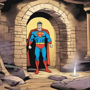In the comic book, the superhero discovered a quaint underground lair.