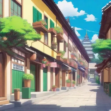 The quaint little town in the anime series was known for its vibrant festivals and charming architecture.