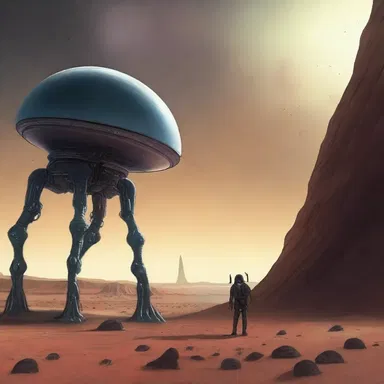 In the science fiction novel, the protagonist encounters quaint alien creatures on a distant planet.