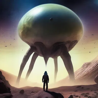 In the science fiction novel, the protagonist encounters quaint alien creatures on a distant planet.