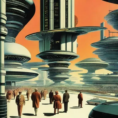 The science fiction novel imagined a futuristic world with a quaint blend of advanced technology and old-fashioned customs.