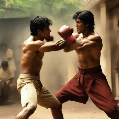 In the action-packed movie, the hero bonked the enemy with a powerful punch.