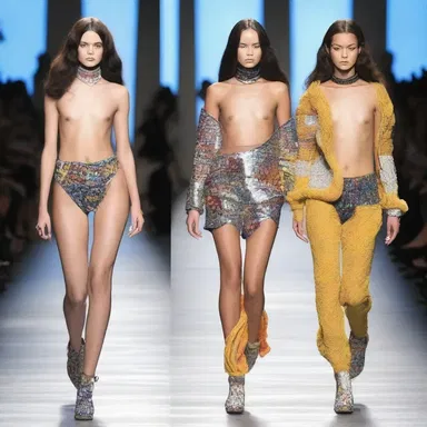 The fashion designer created a daring outfit for the runway that was inspired by the bonk culture.