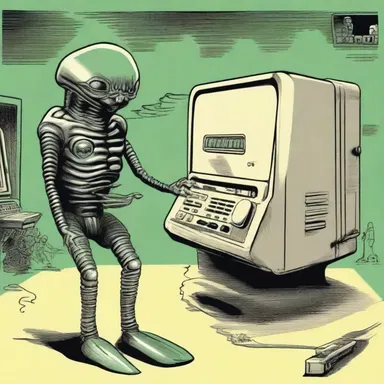 In the science fiction novel, the aliens communicate through a device called the bonk translator.