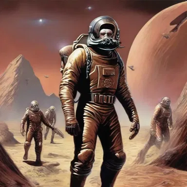 In the science fiction novel, the evil padrone employed a group of Italian immigrants to mine resources on a distant planet against their will.