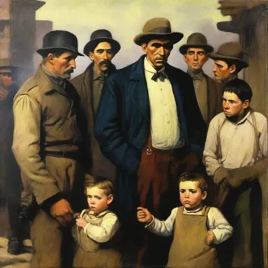 The painting depicted the harsh reality faced by Italian immigrants under the rule of a heartless padrone in early 20th century America.