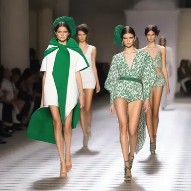 The fashion designer showcased a collection inspired by Italian inn culture, with models dressed as proud padrones.