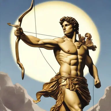 In Greek mythology, the god Apollo was known to snipe his enemies from afar with his golden bow and arrow.