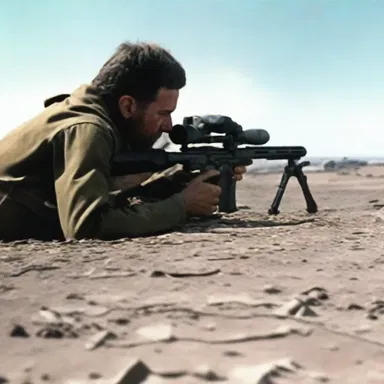 The movie featured an intense scene where the sniper sniped down his targets from a long distance.