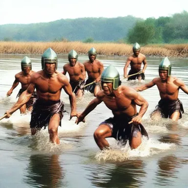 During ancient times, warriors would practice the thrash as a swimming technique to cross rivers during battles.