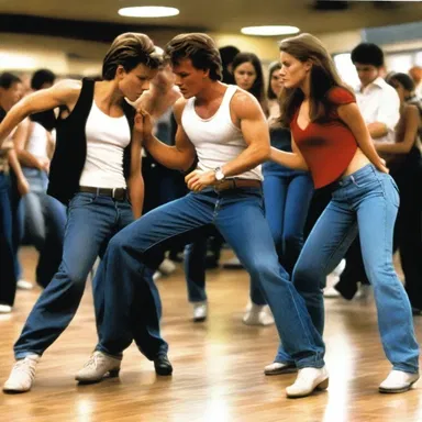 In the movie 'Footloose', the protagonist learns to thrash and perform the slam dance to rebel against the town's ban on dancing.