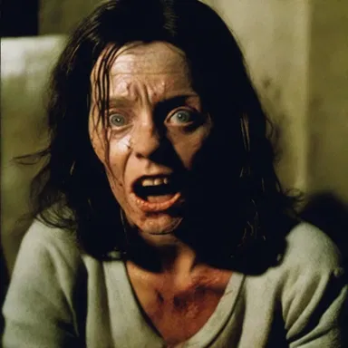 The horror movie portrayed the main character's descent into madness, with her manic depression contributing to the terrifying and dramatic storyline.