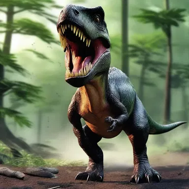 In the movie scene, the dinosaur chomped on its prey, creating a terrifying crunching noise.