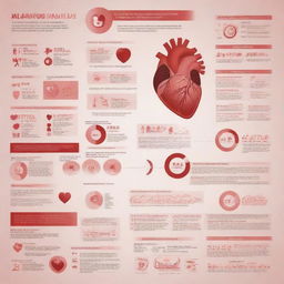 Create an infographic consisting of various factors that escalate the burden of cardiovascular diseases in Egypt. Represent the factors in an aesthetically pleasing and easily understandable manner.