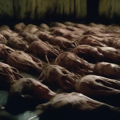 As the camera panned over the decaying carcasses, the audience could practically smell the putrescence in the horror film.