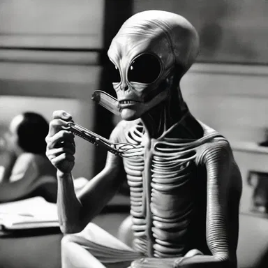 In the science fiction movie, the alien species used a jews' harp-like instrument to communicate with humans.