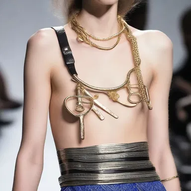 The designer showcased a unique jews' harp-inspired accessory on the runway, adding a touch of musicality to the fashion show.
