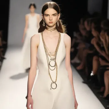 The designer showcased a unique jews' harp-inspired accessory on the runway, adding a touch of musicality to the fashion show.