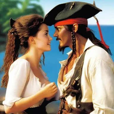 In the heartwarming movie, the protagonist fell in love with a one-eyed pirate.