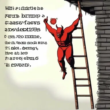 Why did the devil bring a ladder to work? Because he wanted to reach new heights in his demonic career!