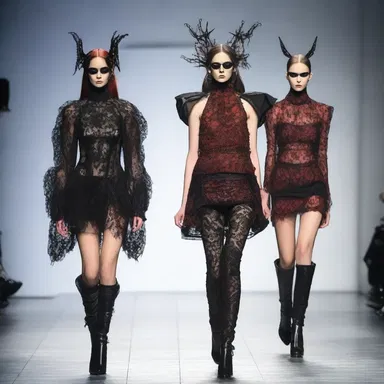 The runway show showcased bold and edgy designs, with models strutting down the catwalk in demonic-inspired outfits.