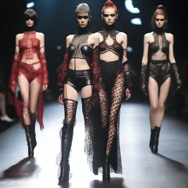 The runway show showcased bold and edgy designs, with models strutting down the catwalk in demonic-inspired outfits.