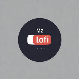 A sleek and professional logo for a YouTube channel named 'MZ Official Lofi Musics'. The design should evoke a sense of chill, musical vibes with a lo-fi aesthetic, possibly incorporating elements like vinyl records, headphones, or sound waves.