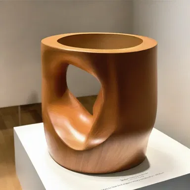 The sculpture displayed at the art gallery showcased a beautiful scarf joint, highlighting the craftsmanship of the artist.