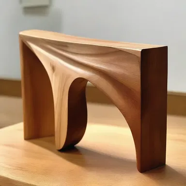 The sculpture displayed at the art gallery showcased a beautiful scarf joint, highlighting the craftsmanship of the artist.